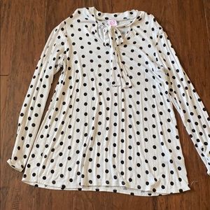 Polka dot tunic top